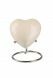 Urna pequeña corazón 'Elegance' blanco con aspecto de nácar (incl. soporte de urna)