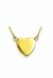 Collar para cenizas con corazón de acero inoxidable dorado - rellenable