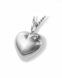 Joyería para ceniza en plata (925) 'Corazon' con huellas de patas