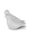 Mini urna funeraria de cerámica « Birds of Love » blanca