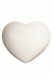 Urna en forma de corazón de madera de tilo blanca