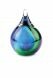 Miniurna incineración cristal 'Bubble' verde / azul