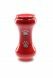 Urna para mascota con huellas de patas roja