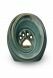 Urna mascota con pata y portavela verde - REBAJAS