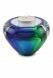 Miniurna cristal con vela verde / azul
