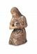 Escultura conmemorativa de niña con flores – hecha de bronce