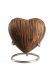 Miniurna corazón 'Elegance' con aspecto madera (soporte relicario)