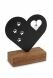 Escultura conmemorativa con compartimentos para cenizas ‘Corazón con huellitas’