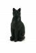 Urna gato de color negro