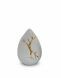 Mini urna funeraria de lágrima 'Kintsugi' blanco