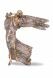 Escultura funeraria Ángel con trompeta en varios tamaños – 3D, libre, con taco de fijación en la parte inferior