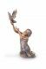 Escultura funeraria Mujer en duelo con paloma – edición limitada, 3D, libre, con taco de fijación en la parte inferior