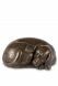 Miniurna bronce perro 'Descansa en paz'