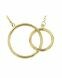 Colgante 'Doble círculo' de oro amarillo 14k