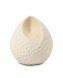 Mini urna funeraria artesanal en forma de lágrima de cerámica 'Ohm' – blanco