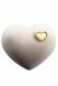 Urna funeraria de madera de tilo con corazón de oro - REBAJAS