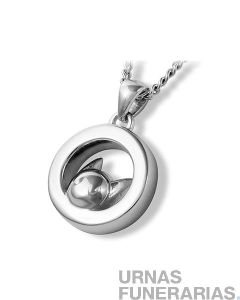 Joyería ceniza en plata (925) 'Gato' | URNAS-FUNERARIAS.