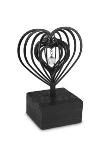 Urna escultura 'Corazón' con colgante para cenizas