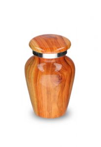 Urna funeraria pequeña 'Elegance' con aspecto grano de madera