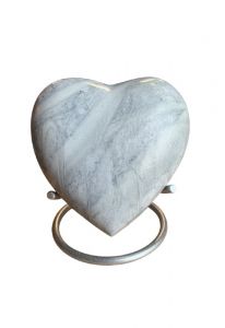 Mini urna corazón 'Elegance' con aspecto mármol (soporte relicario)