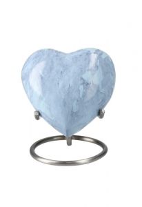 Mini urna corazón 'Elegance' con aspecto mármol (soporte relicario)