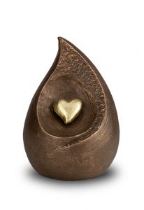 Urna funeraria de cerámica de arte 'Una lágrima y un recuerdo'