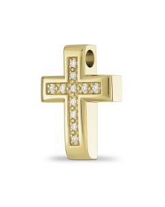 Colgante para cenizas cruz con piedra zirconia