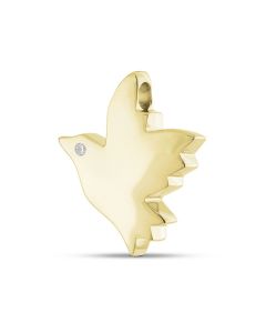 Colgante para cenizas paloma de la paz con piedra zirconia