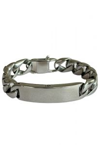 Pulsera funeraria para cenizas de acero inoxidable