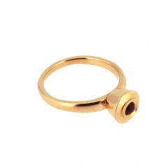 Anillo para cenizas de oro amarillo de 14 kilates