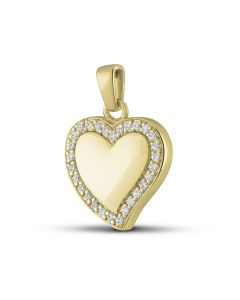 Colgante para cenizas corazón (con piedras diamantes)