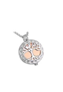 Colgante para cenizas 'Árbol de la vida' en color oro rosa