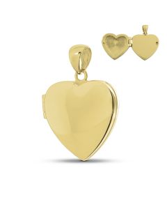 Joyería para ceniza 14 kt. Corazón para fotos y cenizas de oro amarillo