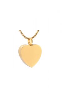 Joyería para ceniza 'Corazón' chapado en oro 