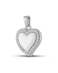 Colgante para cenizas corazón (piedra zirconia)