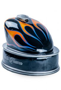 Urna para cenizas tanque de moto hecha a mano 'flame'