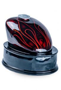 Urna para cenizas tanque de moto hecha a mano 'Flames'