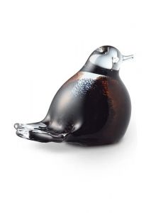 Miniurna incineración cristal 'Pájaro' marrón / negro / blanco