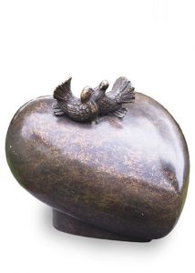 Urna bronce 'Corazón y palomas'