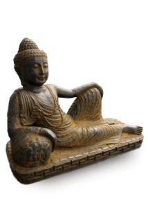 Urna de bronce Buda tumbado o reclinado