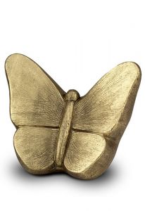 Urna para cenizas cerámica de arte Mariposa dorado