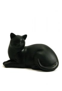 Urna gato de color negro