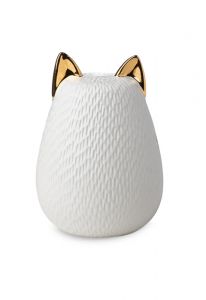 Urna para gato con orejas doradas