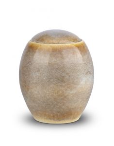 Urna para cenizas de cerámica en diversas tonalidades de beige