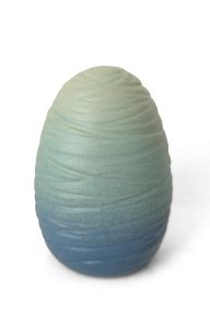 Urna funeraria cerámica 'Capullo' azul verde