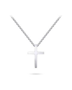 Colgante conmemorativa cruz de plata con collar