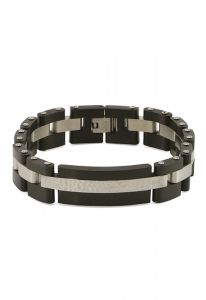 Pulsera para cenizas en acero inoxidable para hombres negro