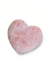 Piedra preciosa Cuarzo Rosa miniurna corazón XL