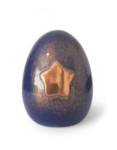 Urna funeraria de cerámica con estrella dorada