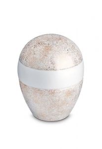 Mini urna para cenizas de porcelana 'Planet' - Pure Gold Stardust